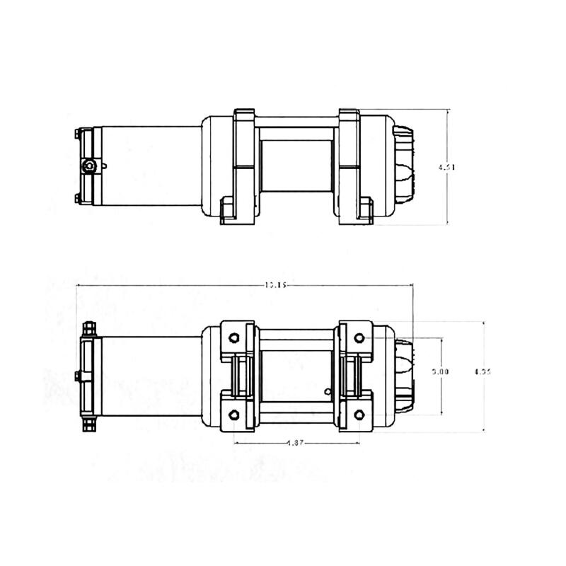 Superwinch 4000 LBS 12 VDC 3/16in x 50ft Synthetic Rope LT4000 Winch 1140230 1140230 Line Art