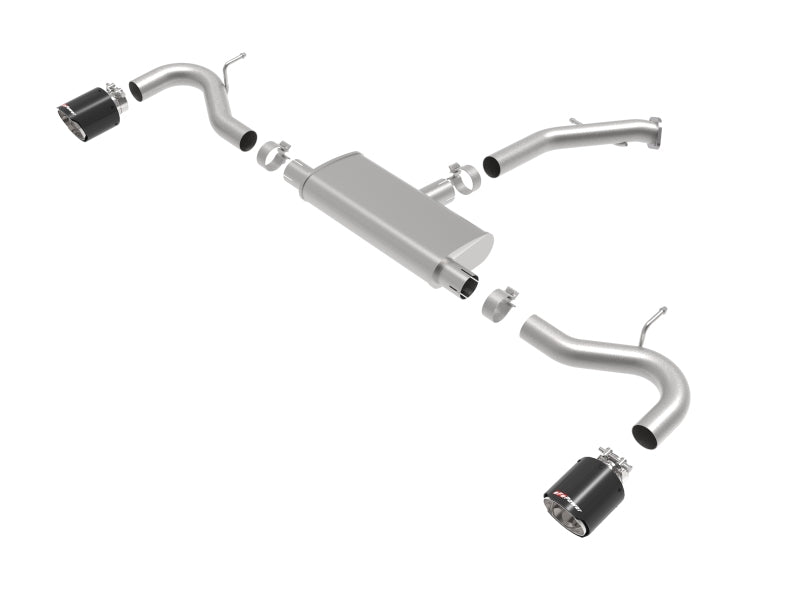 aFe Takeda 2.5in 409 SS Axle-Back Exhaust System Carbon Fiber 18-20 Hyundai Elantra GT L4-1.6L(t) 49-47016-C 49-47016-C Photo - Unmounted