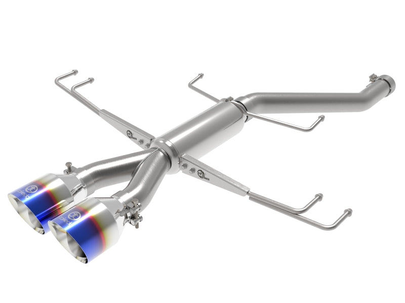 aFe Takeda 2.5in 304SS Axle-Back Exhaust System 17-19 Honda Civic Type R L4-2.0L (t) - BL Flame Tip 49-36626-L 49-36626-L Photo - Primary