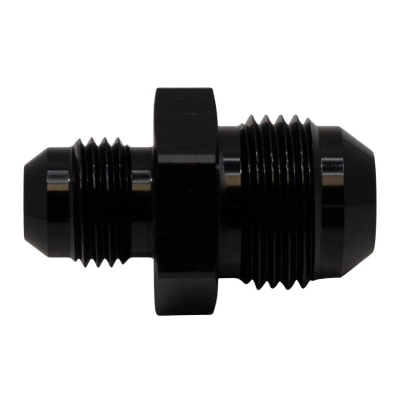 DeatschWerks 8AN Male Flare to 6AN Male Flare Reducer Straight - Anodized Matte Black 6-02-0203-B 6-02-0203-B Photo - Primary