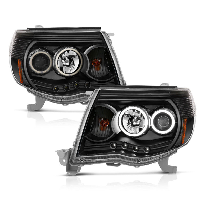 Anzo 2005-2011 Toyota Tacoma Projector Headlights w/ Halo Black 121282 Photo - Primary
