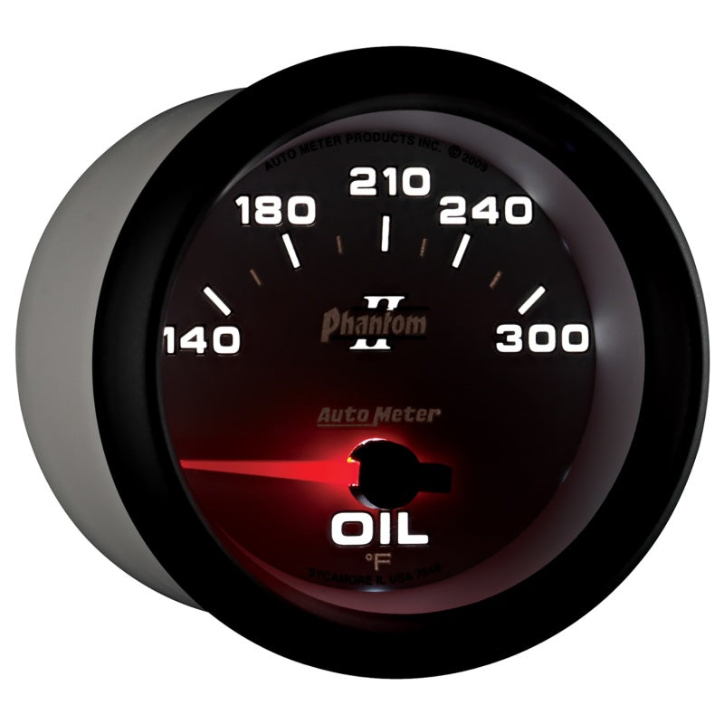 Autometer Phantom II 2 5/8in 140-300 Degree F Short Sweep Electronic Oil Temperature Gauge 7848 7848 User 6
