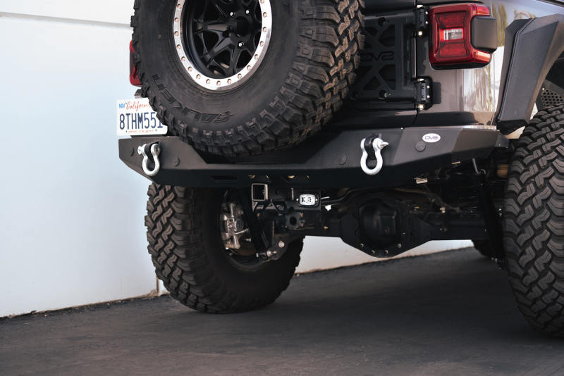 DV8 Offroad 07-21 Jeep Wrangler (JK/JL) Bolt-On Hitch w/ Lights AHJP-01 AHJP-01 Photo - Mounted