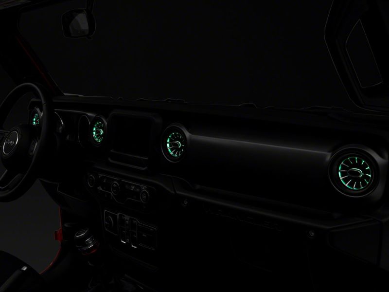 Raxiom 18-23 Jeep Wrangler JL LED Ambient Vent Lighting Kit J139323-JL J139323-JL Photo - Close Up