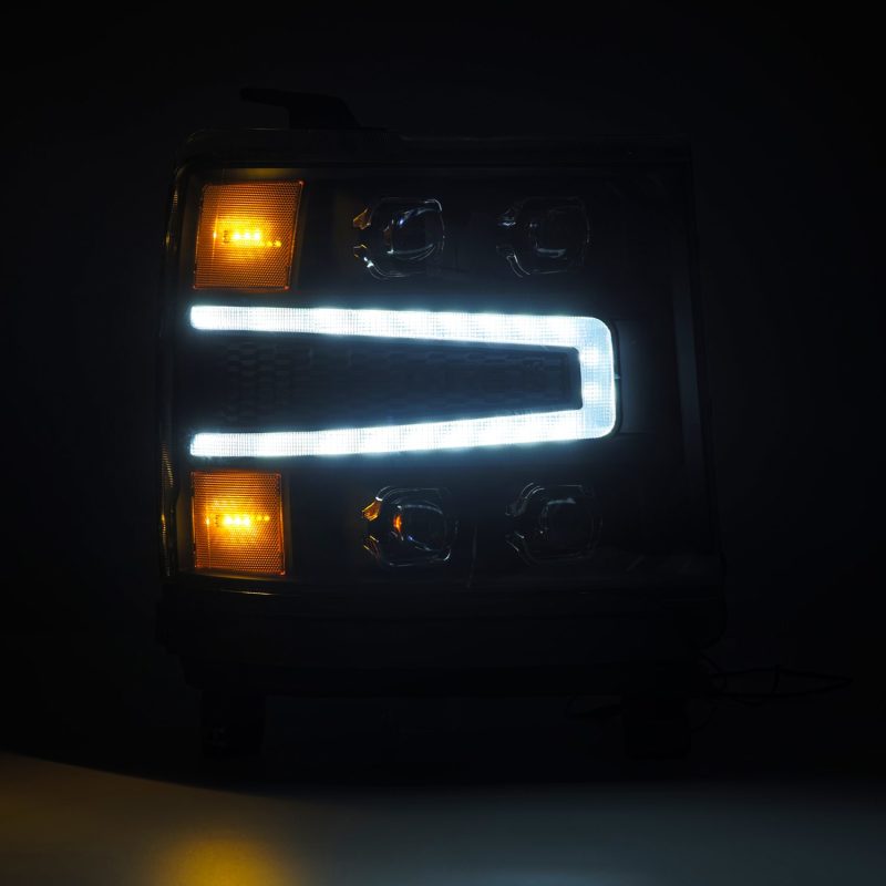 AlphaRex 16-18 Chevy 1500HD NOVA-Series LED Proj Headlights BK w/Actv Lgt/SeqSig & DRL (Req 810023) 880237 880237 User 2