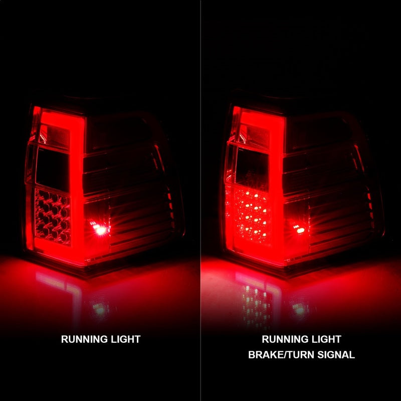 ANZO 07-17 For Expedition LED Taillights w/ Light Bar Chrome Housing Red/Clear Lens 311410 311410 Photo - Unmounted