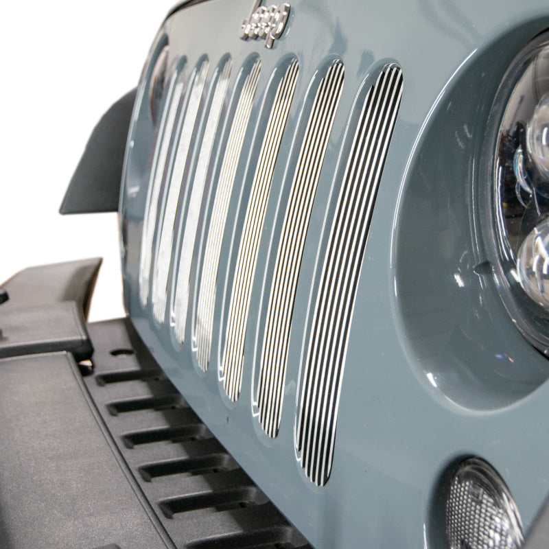 DV8 Offroad 2007-2018 Jeep JK Polished Grille Inserts D-JP-190008-POLSH D-JP-190008-POLSH Photo - Mounted