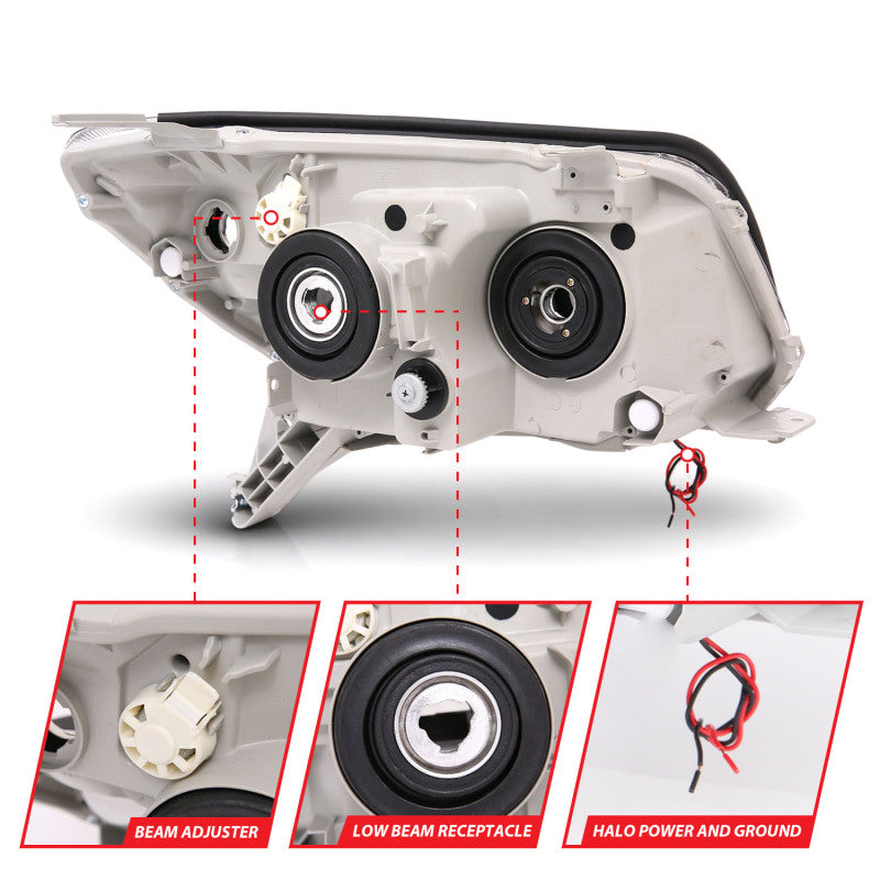 Anzo 2006-2009 Toyota 4Runner Projector Headlights w/ Halo Black 111320 User 5