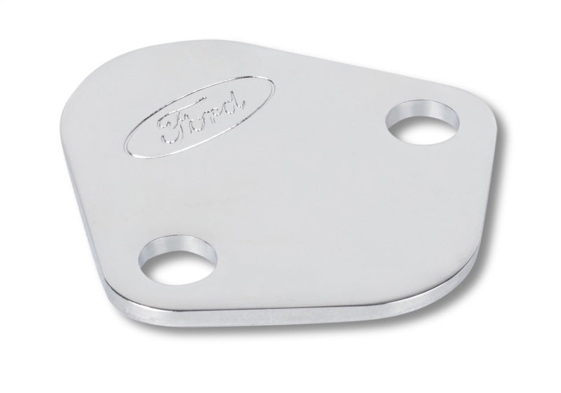 Ford Fuel Pump Block-Off Plate Chrome w/Ford Logo FRD302-290 302-290 Photo - Unmounted