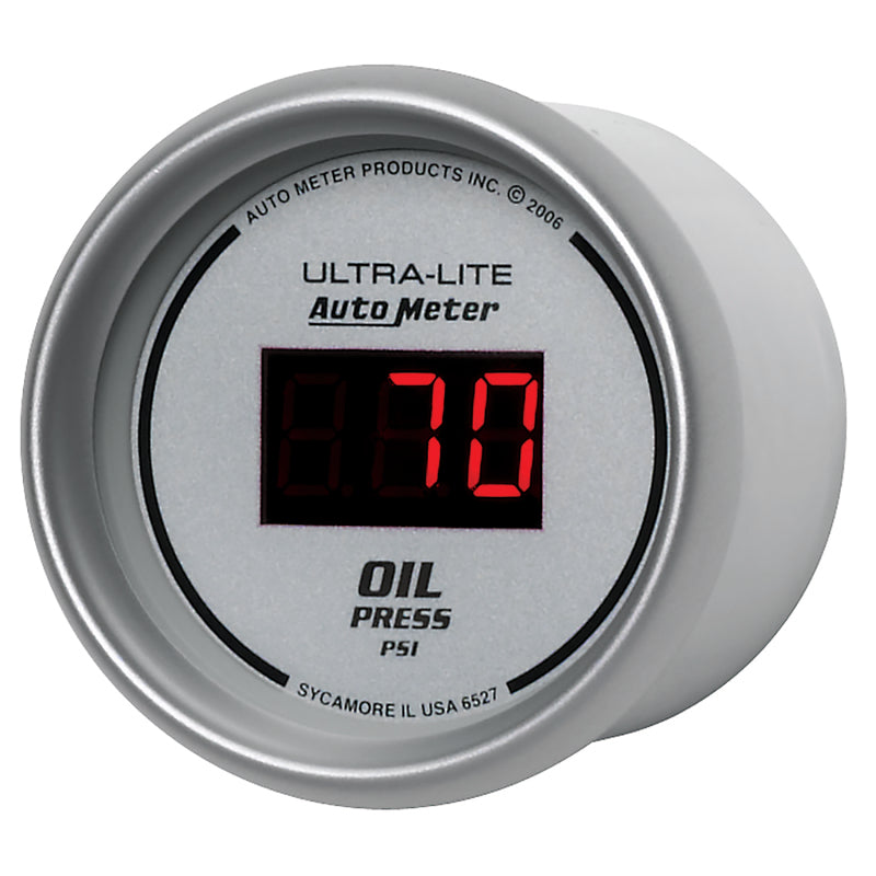 Autometer Gauge, Oil Pressure, 2 1/16", 100Psi, Digital, Silver Dial w/ Red Led 6527 User 2