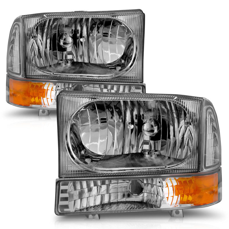 Anzo 2000-2004 Ford Excursion Crystal Headlights Chrome w/ LED 1pc 111081 Photo - Unmounted