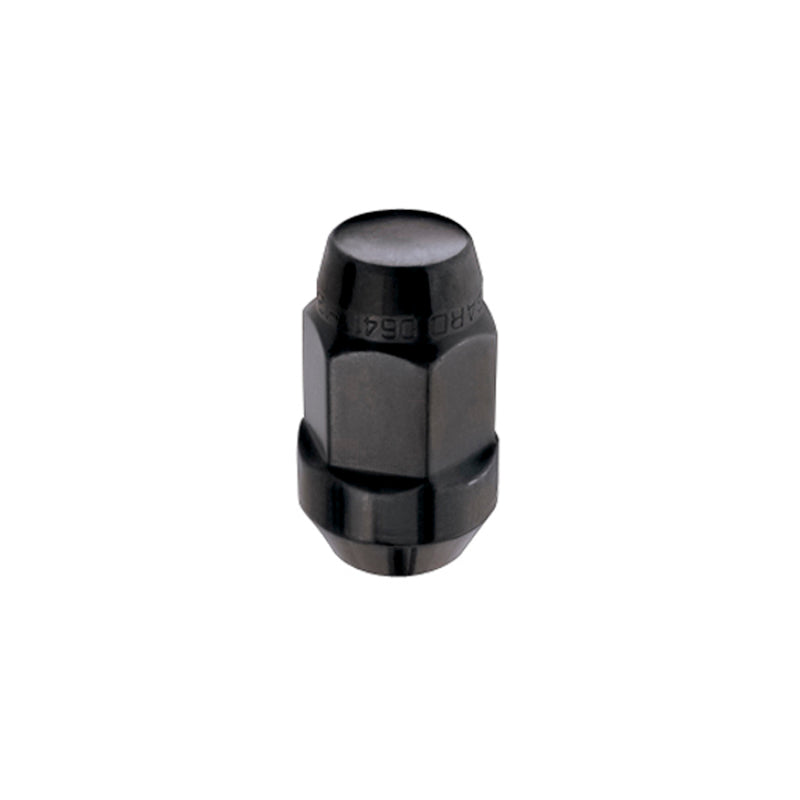 McGard Hex Lug Nut (Cone Seat Bulge Style) M14X1.5 / 22mm Hex / 1.945in. Length (4-Pack) - Black 64034 64034 Photo - Primary