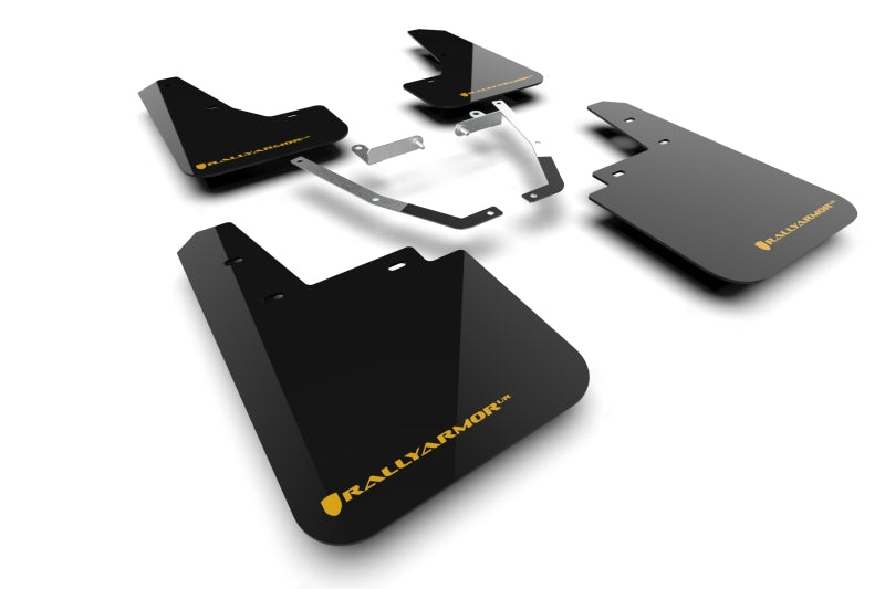 Rally Armor 2024 Subaru Crosstrek (Wilderness Only) Black UR Mudflap W/Wild-Orange Logo No Drill Req MF116-UR-BLK-WOR MF116-UR-BLK-WOR Photo - Primary