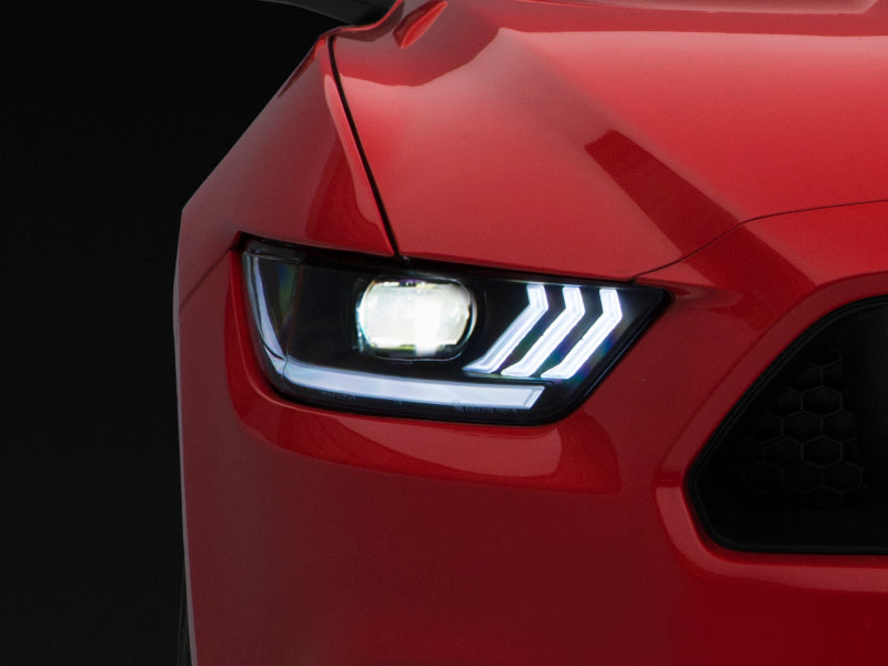 Raxiom 15-17 Ford Mustang Projector Headlights OEM HID Bulbs- Black Housing (Clear Lens) 407055 407055 Photo - Primary