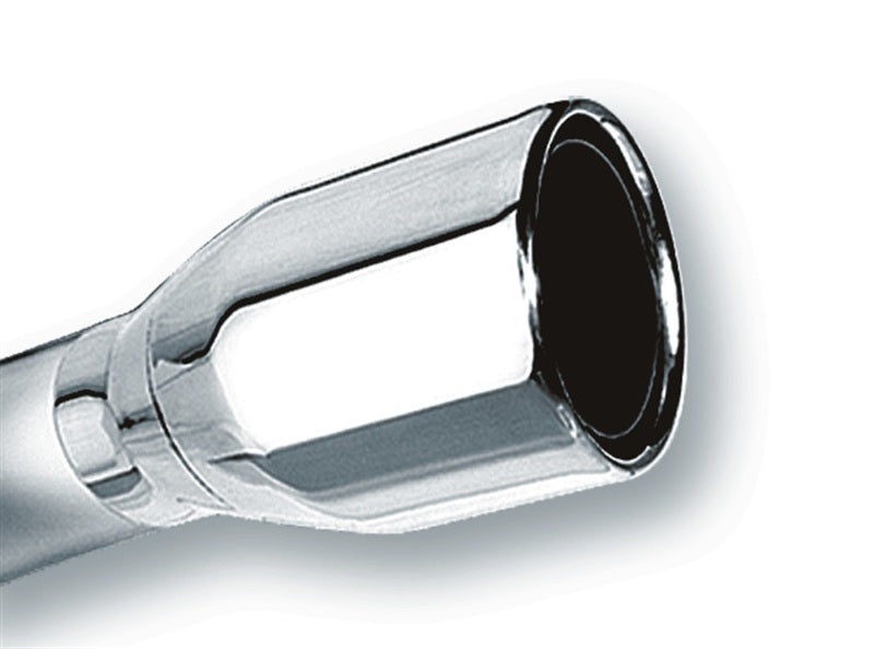 Borla 2.5in Inlet 4in Single Round Rolled Edge Outlet x 8in Long Weld On Exhaust Tip 20235 20235 Photo - Primary