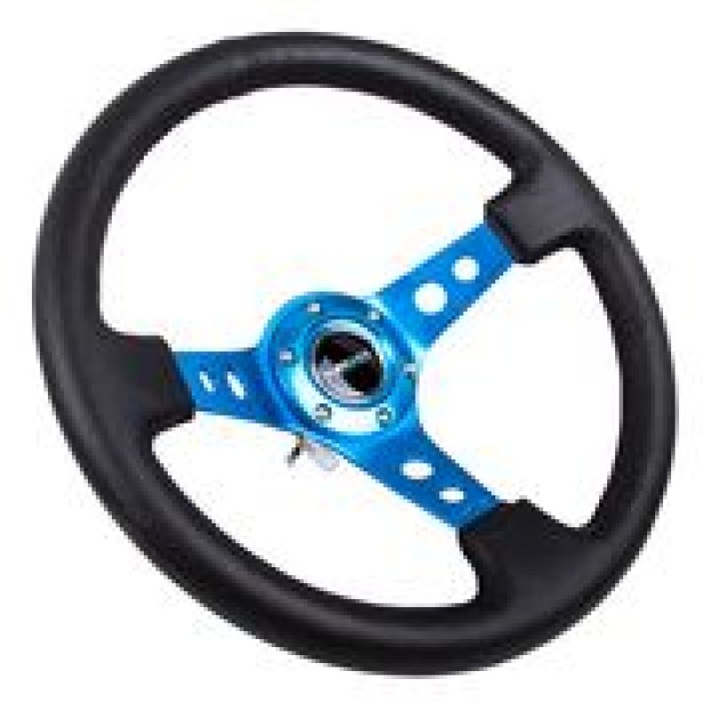 NRG Reinforced Steering Wheel - 350mm Sport Steering Wheel (3" Deep) RST-006BL User 1
