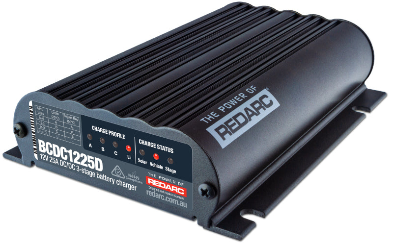 REDARC DC/DC Dual Input In-Vehicle Battery Charger - 12V 25A BCDC1225D BCDC1225D Photo - Primary