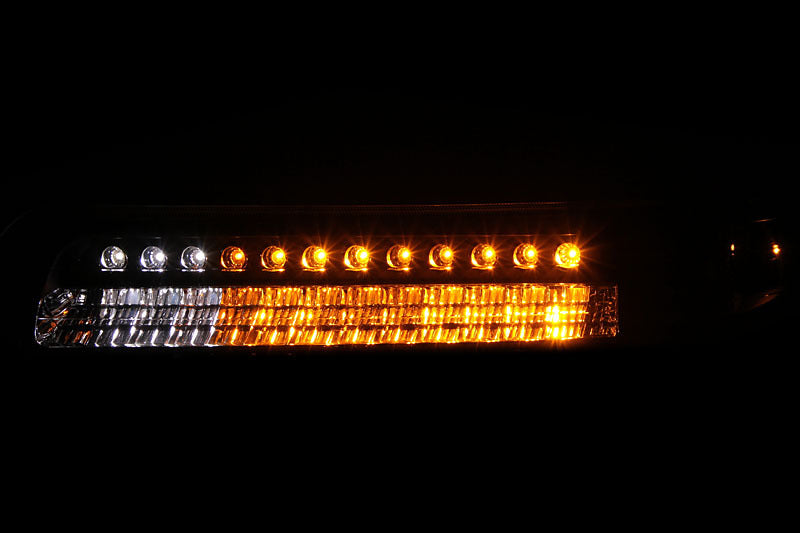 Anzo 1999-2002 Chevrolet Silverado 1500 LED Parking Lights Black w/ Amber R 511055 Photo - Mounted