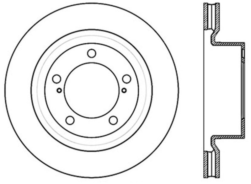 StopTech Premium Cryostop Rotor; Front 120.44156CRY Technical Drawing