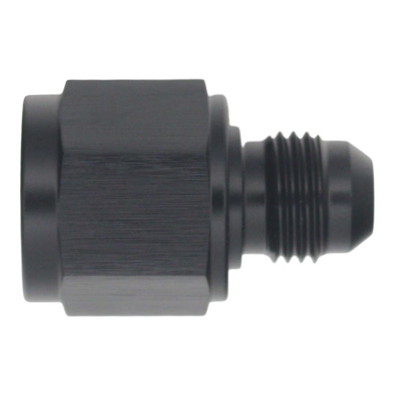 DeatschWerks 8AN Female Flare to 6AN Male Flare Reducer - Anodized Matte Black 6-02-0222-B 6-02-0222-B Photo - Primary