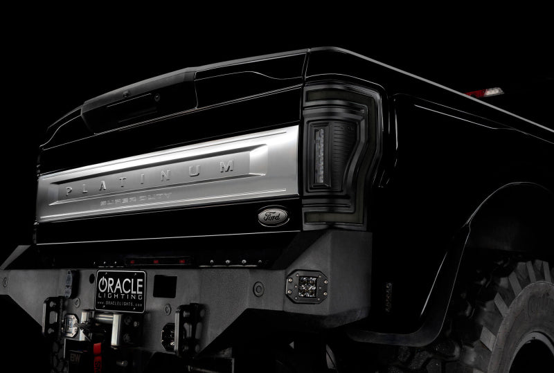 ORACLE Lighting 17-22 Ford F-250/350 (Black Series) Flush Mount LED Tail Lights 5896-504-T 5896-504-T Photo - lifestyle view