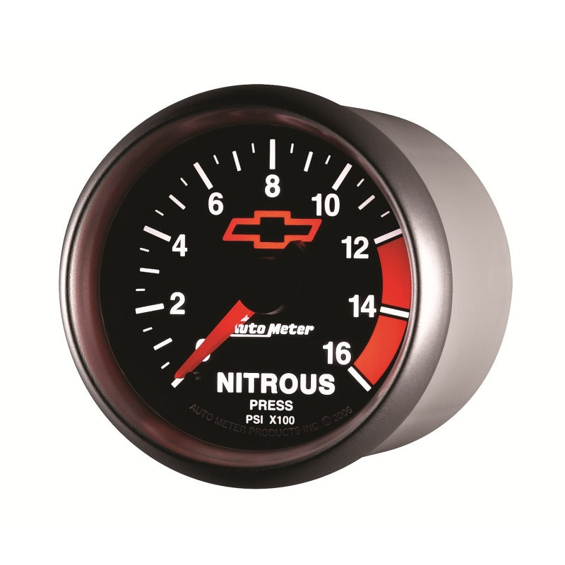 Autometer 2-1/16" Nitrous Pressure, 0-1600 PSI, Chevy Red Bowtie 3674-00406 User 2