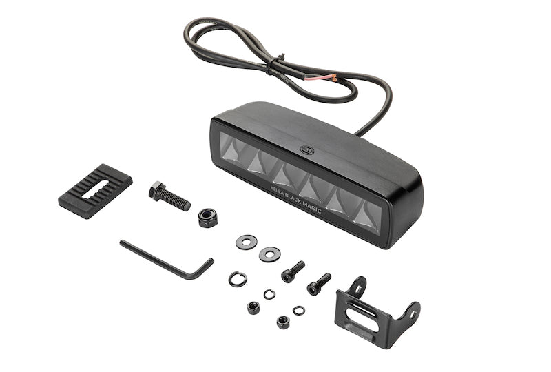 Hella Universal Black Magic 6 L.E.D. Mini Light Bar - Spot Beam 358176211 358176211 Photo - out of package