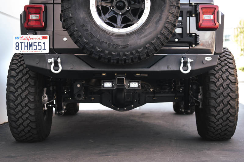 DV8 Offroad 07-21 Jeep Wrangler (JK/JL) Bolt-On Hitch w/ Lights AHJP-01 AHJP-01 Photo - Mounted