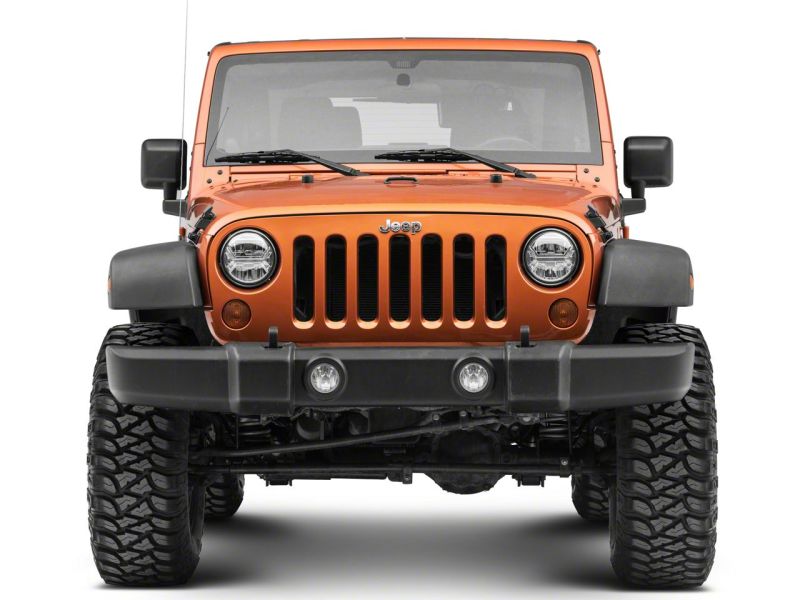 Raxiom07-18 Jeep Wrangler JK LED Halo Projector Headlights- Chrome Housing (Clear Lens) J121872 J121872 Photo - Close Up