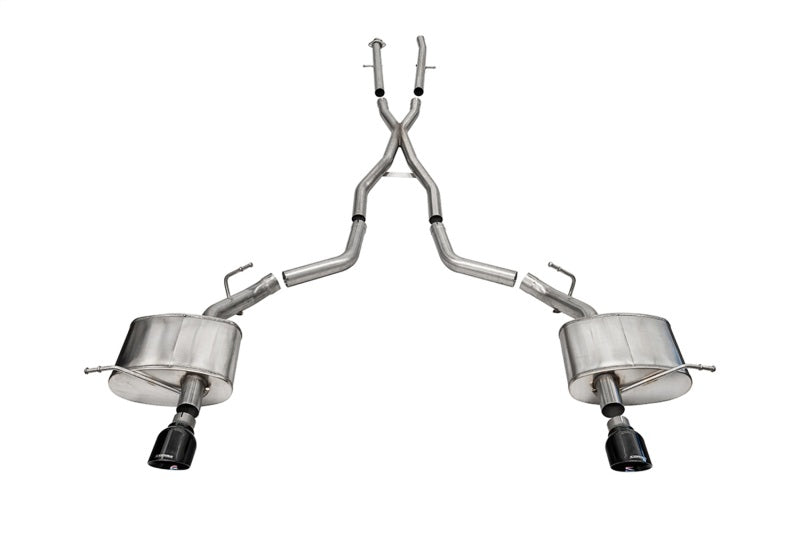 CORSA Performance Corsa 11-23 Dodge Durango Xtreme 2.5in Cat-Back Dual Rear Exit w/ Single 4.5in Black PVD Tips 21186BLK 21186BLK Photo - Primary