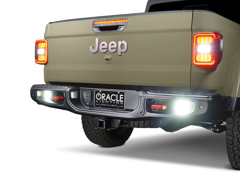 ORACLE Lighting Oracle Rear Bumper LED Reverse Lights for Jeep Gladiator JT w/ Plug & Play Harness - 6000K 5881-504 5881-504 Photo - lifestyle view