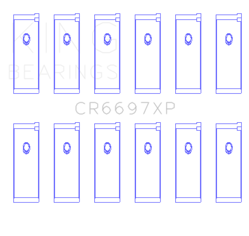 King Engine Bearings King Nissan RB25/RB26 (Size STD) Performance Rod Bearing Set CR6697XP CR6697XP Photo - Primary