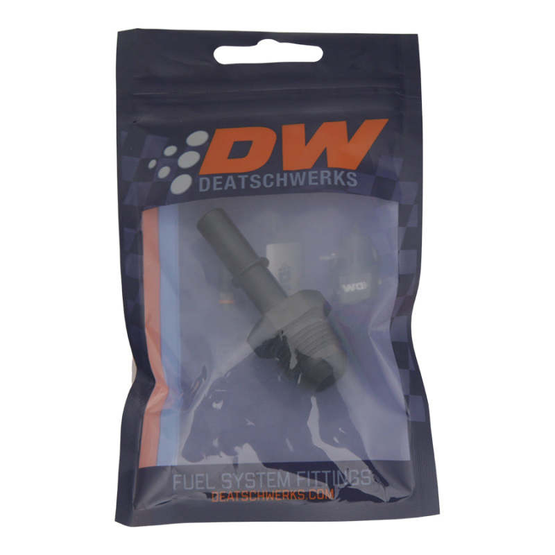 DeatschWerks 8AN Male Flare to 3/8in Male EFI Quick Connect Adapter - Anodized Matte Black 6-02-0113-B 6-02-0113-B Photo - lifestyle view