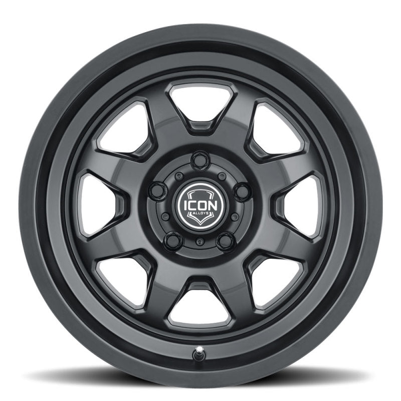 ICON Nuevo 17 X 8.5 6 X 5.5 0mm Offset 4.75in BS Satin Black 8117858347SB 8117858347SB Photo - Unmounted