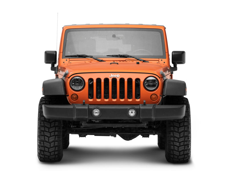 Raxiom 97-18 Jeep Wrangler TJ/JK Axial Series LED Headlights- Black Housing (Clear Lens) J108039 J108039 Photo - Close Up