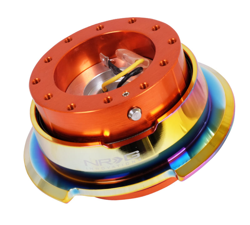 NRG 2.8 Quick Release Orange Body Neochrome Ring SRK-280OR-MC Photo - Primary