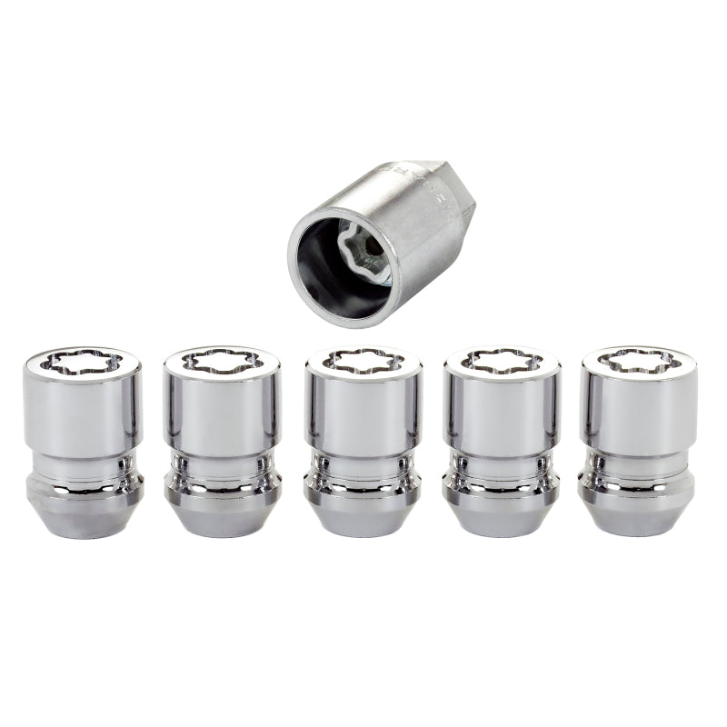 McGard Wheel Lock Nut Set - 5pk. (Cone Seat) M12X1.25 / 13/16 Hex / 1.28in. Length - Chrome 24554 24554 Photo - Primary