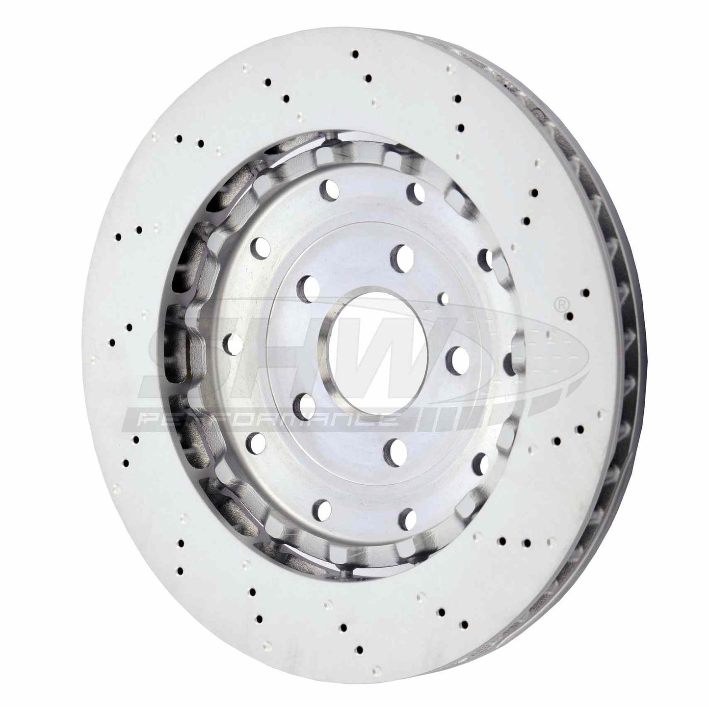 SHW Performance SHW 08-12 Audi R8 4.2L (Excl Ceramic Brakes) Rear Drilled-Dimpled Lightweight Brake Rotor ARX44218