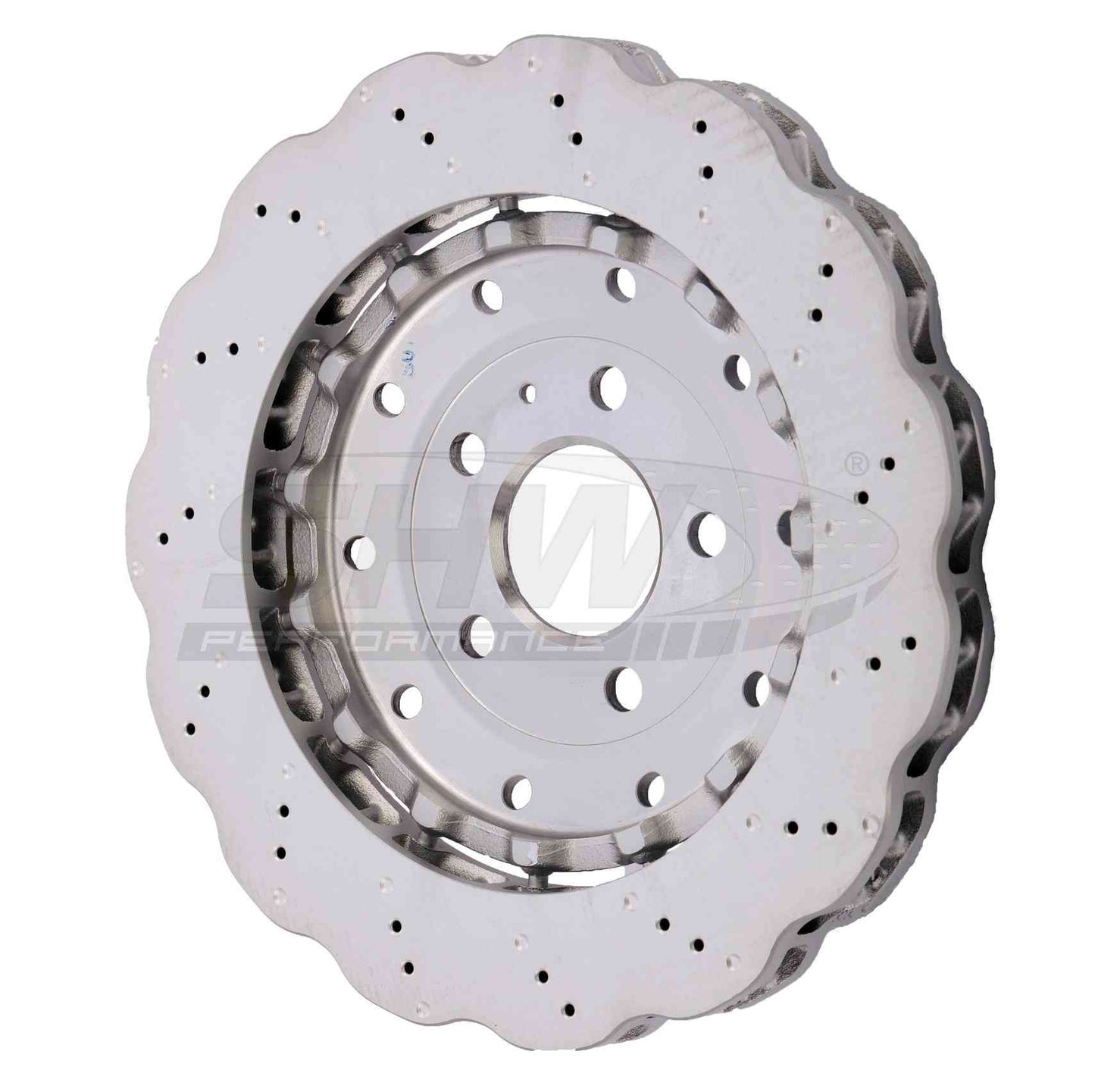SHW Performance SHW 14-20 Audi R8 5.2L (Excl Ceramic Brakes) Rear Drilled-Dimpled Lightweight Wavy Brake Rotor ARX48211
