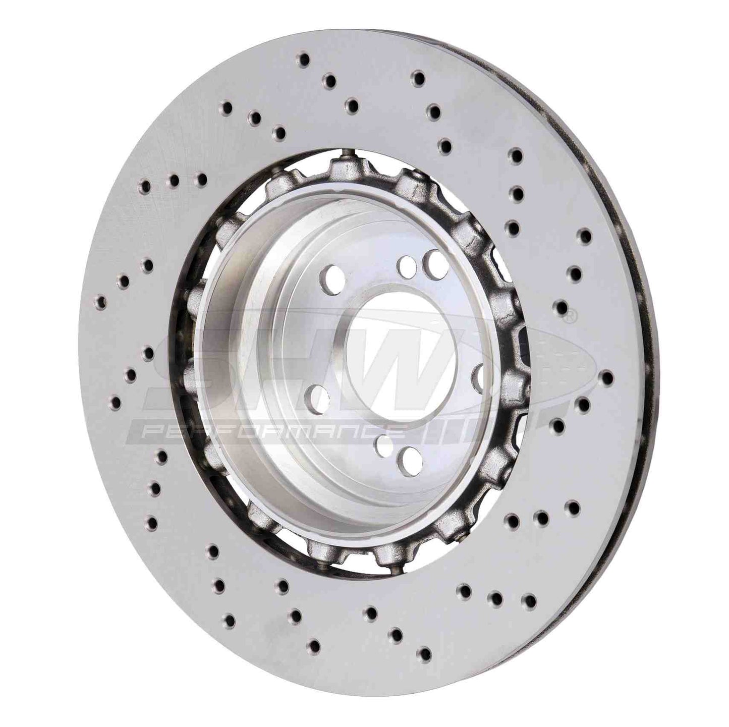 SHW Performance SHW 15-18 BMW M3 3.0L Left Rear Cross-Drilled Lightweight Brake Rotor BRL44811