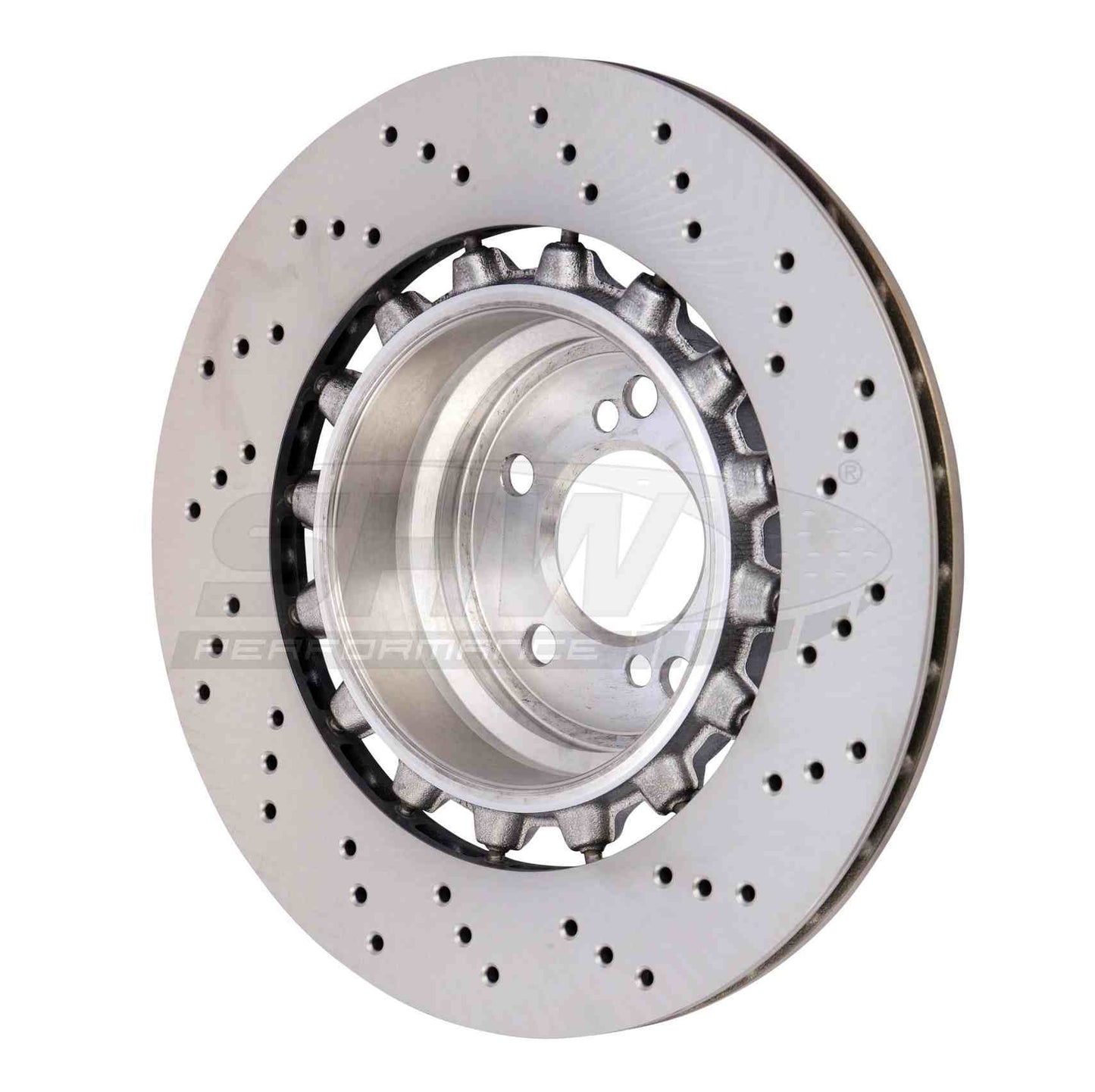 SHW Performance SHW 15-18 BMW X5 M 4.4L Left Rear Cross-Drilled Lightweight Brake Rotor BRL48503