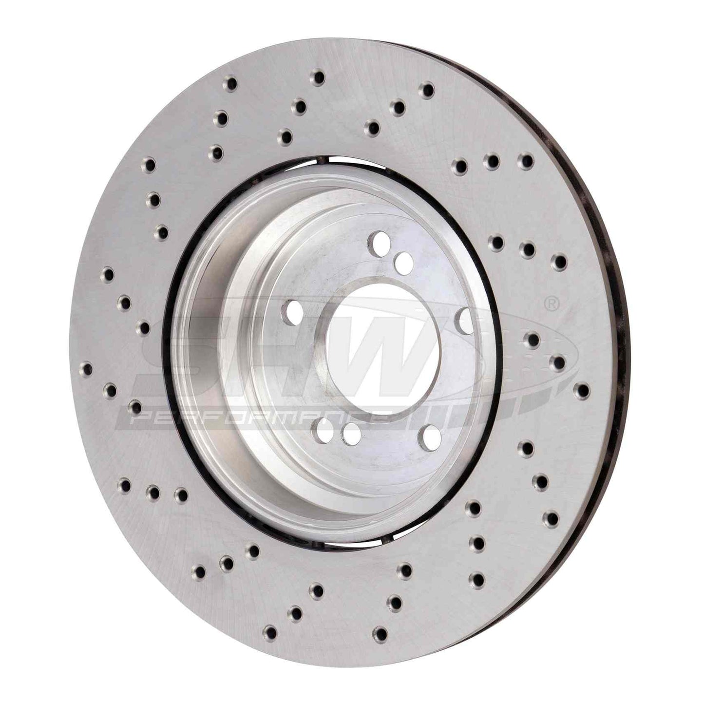 SHW Performance SHW 08-13 BMW M3 4.0L Right Rear Cross-Drilled Lightweight Brake Rotor BRR42854
