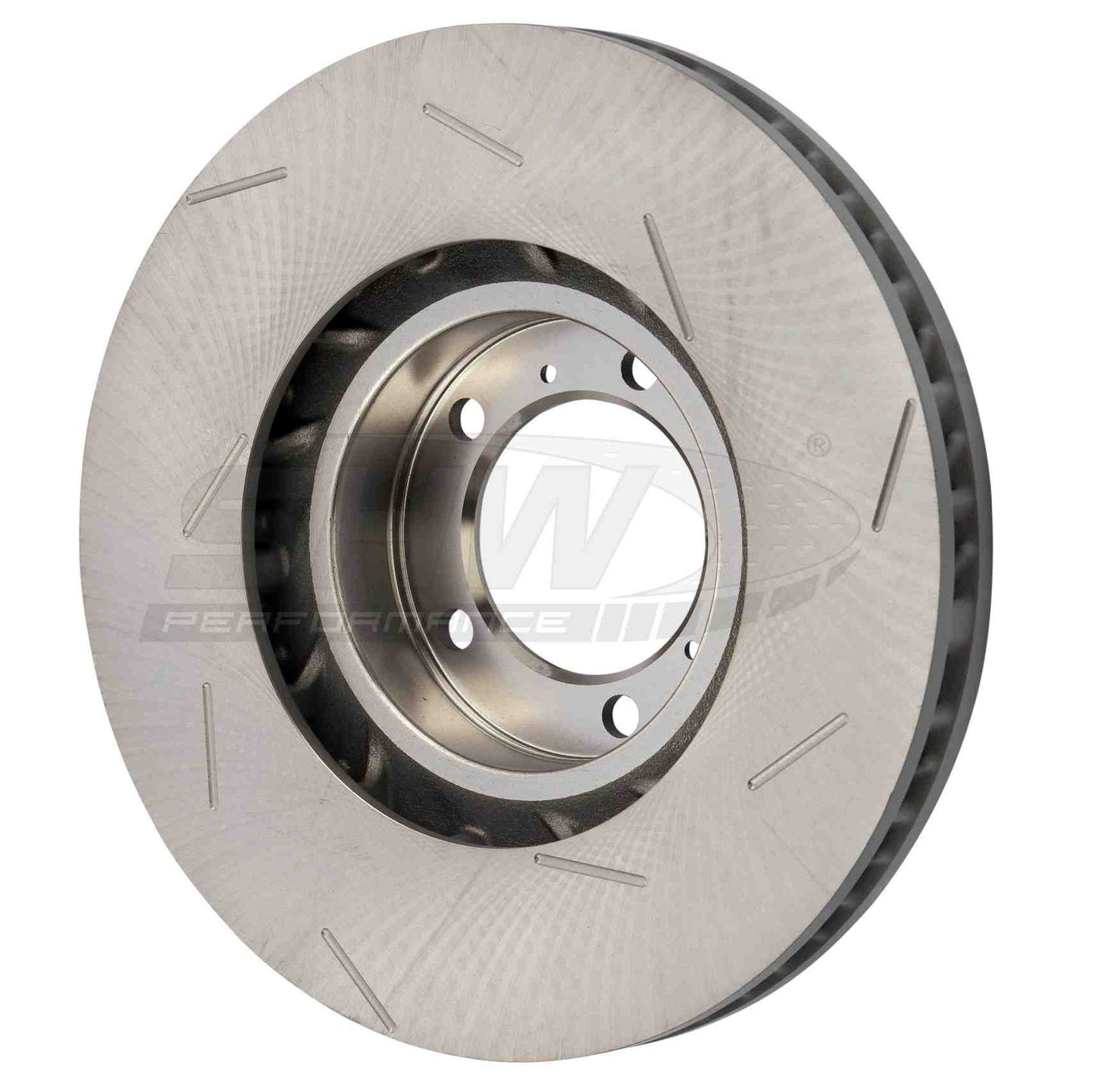 SHW Performance SHW 17-20 Porsche Panamera 4S 2.9L w/18in Wheel/Slvr Caliper Left Front Slotted MB Brake Rotor PFL39741