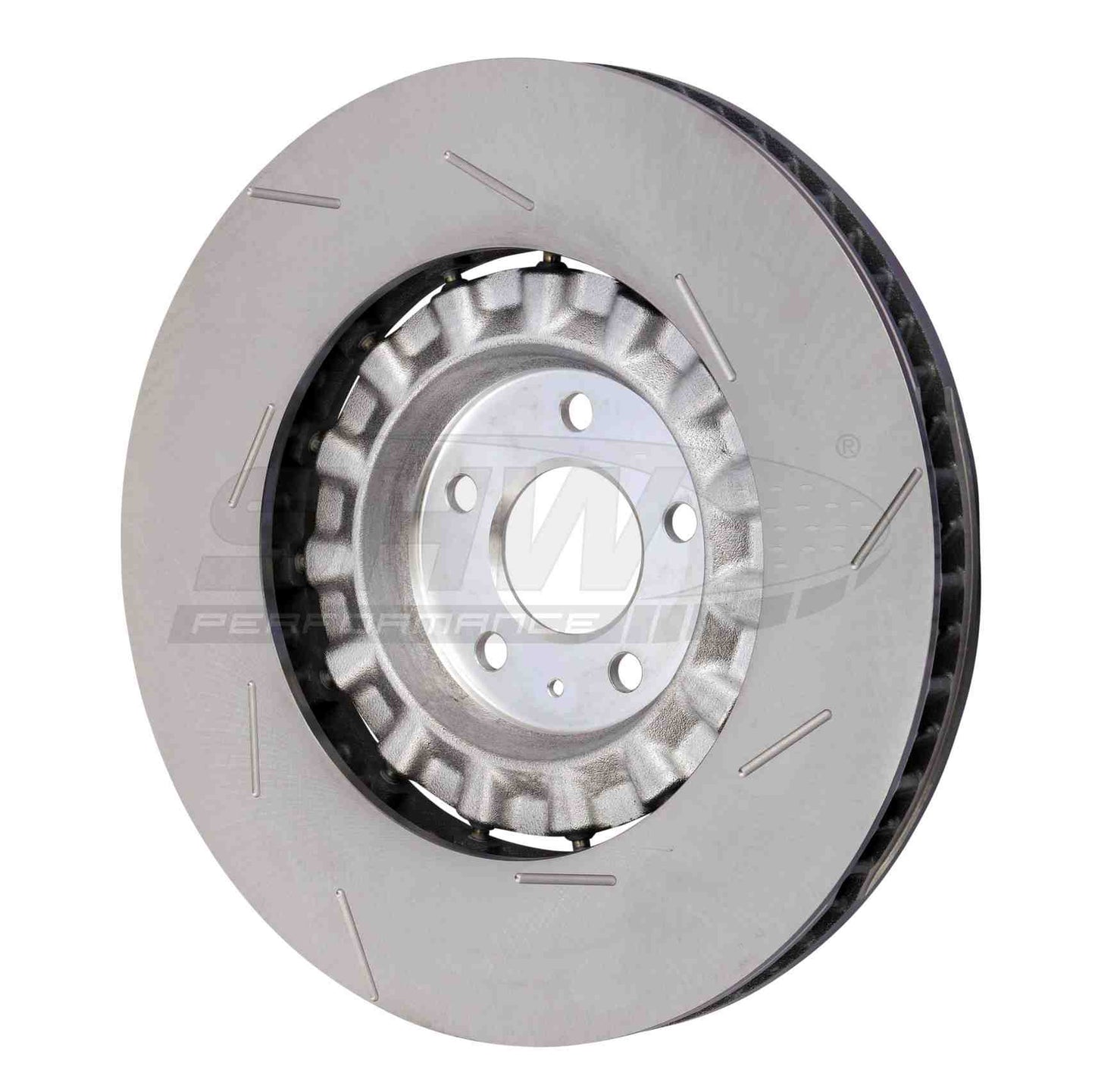 SHW Performance SHW 15-18 Porsche Macan Turbo 3.6L w/19in Wheel/Perf Package Left Front Slotted LW Brake Rotor PFL49531