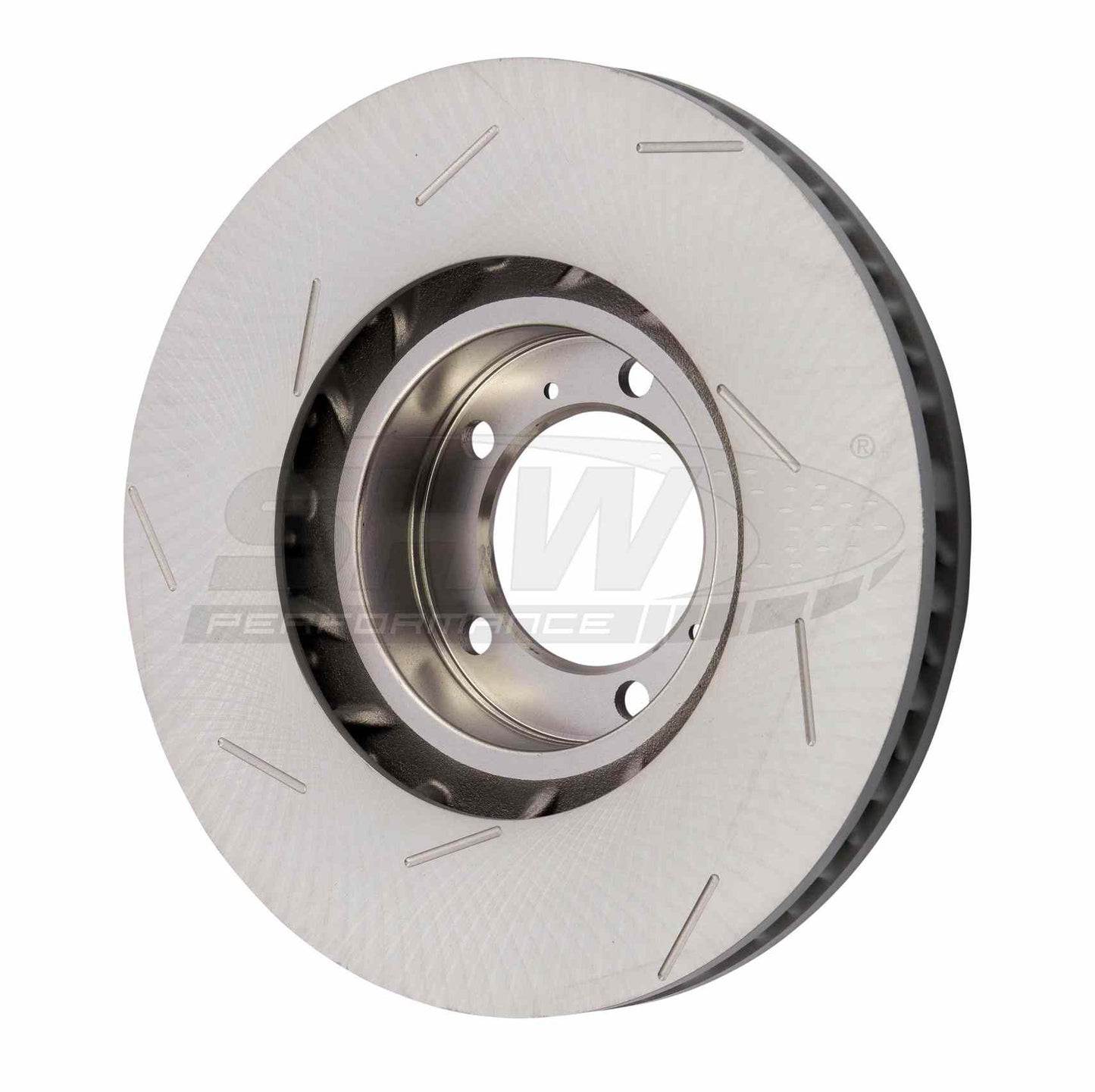 SHW Performance SHW 17-20 Porsche Panamera 4S 2.9L w/18in Wheels/Silver Caliper Right Front Slotted MB Brake Rotor PFR39742