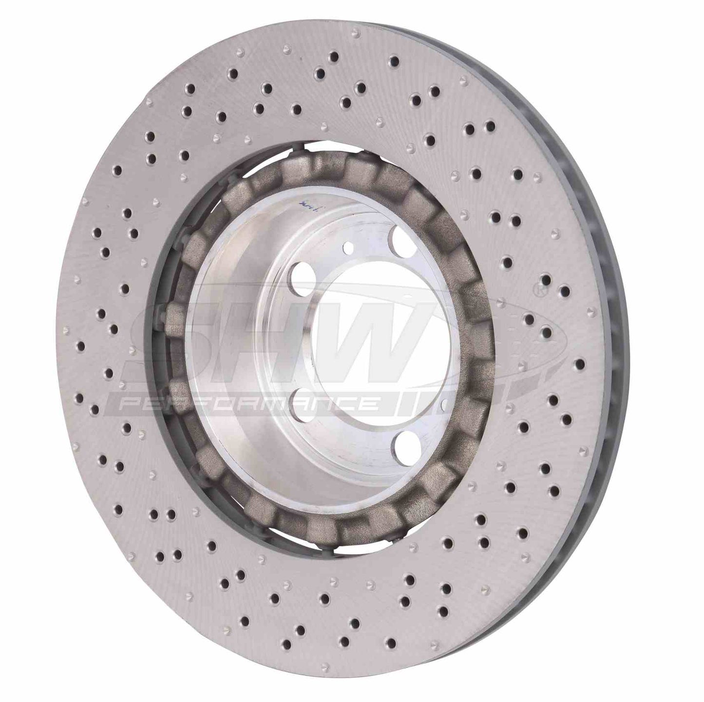 SHW Performance SHW 18-19 Porsche 911 GT3 4.0L w/o Ceramic Brakes Right Rear Drilled-Dimpled Lightweight Brake Rotor PRR41687