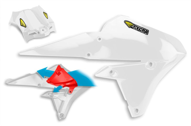 Cycra 15-19 Yamaha WR250F Powerflow Radiator Shrouds White 1CYC-1778-42 1CYC-1778-42 Photo - Primary