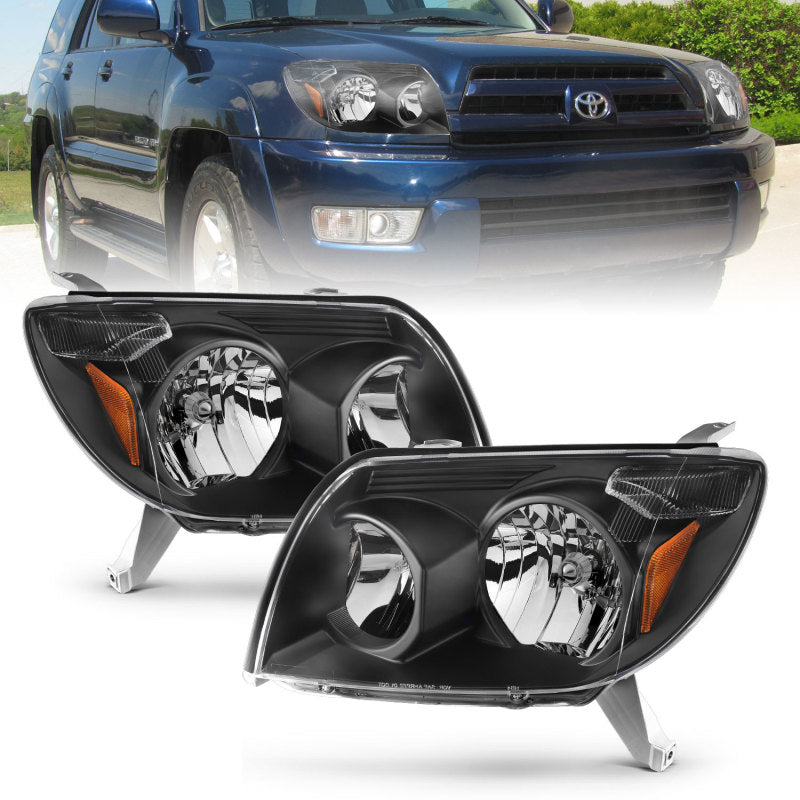 Anzo 2003-2005 Toyota 4Runner Crystal Headlights Black 111394 Photo - Primary