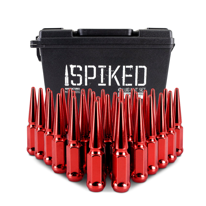 Mishimoto Mishimoto Steel Spiked Lug Nuts M14 x 1.5 32pc Set Red MMLG-SP1415-32RD MMLG-SP1415-32RD User 1