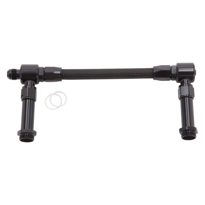 Russell Performance -8 AN to -8 AN ProClassic II Holley 4150 Dual Inlet Carb Kit (Black) 641155 641155 Photo - Primary